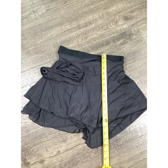 Logilates Womens Dance Studio Wrap Skort XS Black Double Layered Athletic NWT - Picture 5 of 7